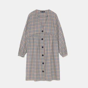 Zara Plaid Babydoll Dress